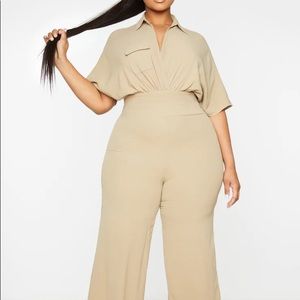Plus size Khaki jumpsuit